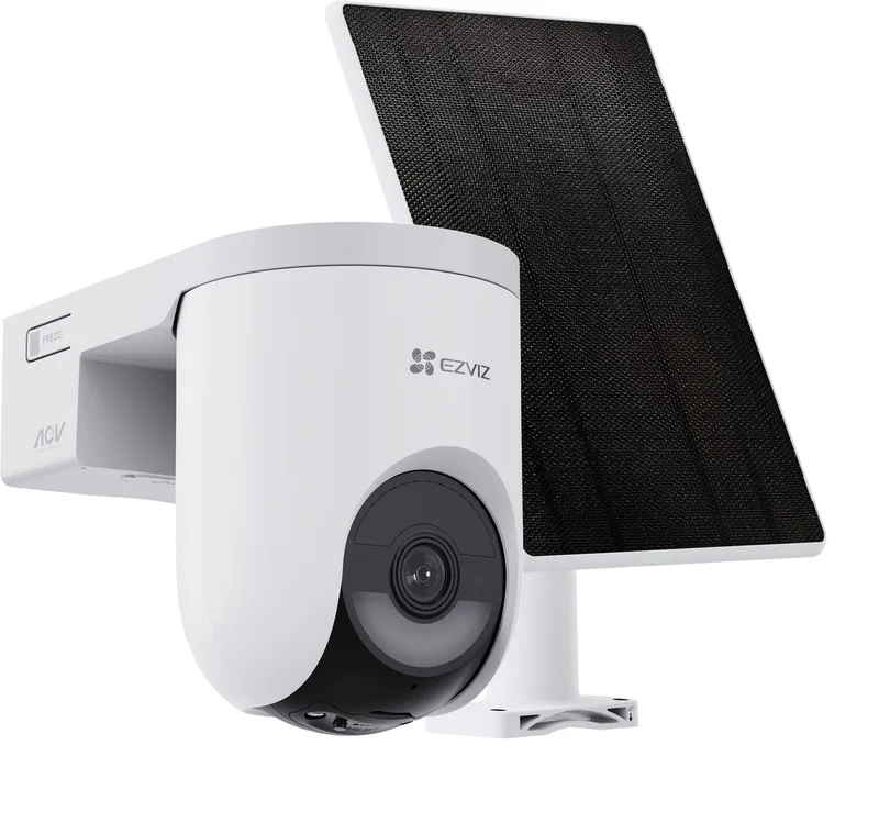 HB8 Lite 3K+ Beveiligingscamera Incl. 5W Zonnepaneel – Wifi Buitencamera – 360° Nachtzicht – AI Persoons- en Voertuigdetectie - Wit de EZVIZ en HB8 lite 3K+ kit – photo produit