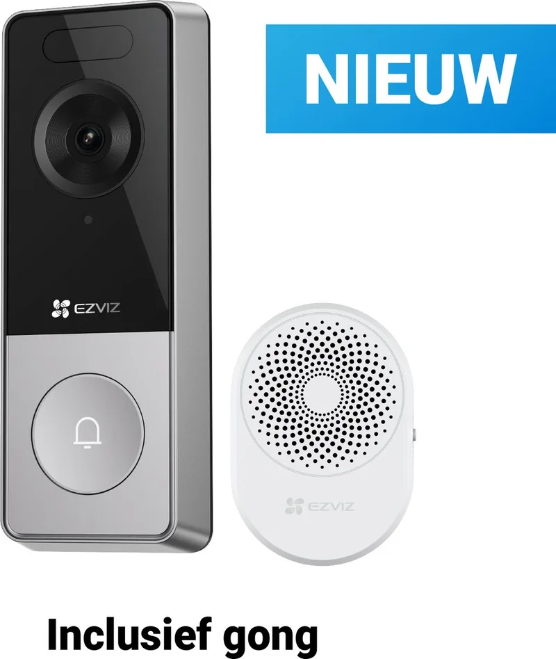 HP8 3K Slimme Videodeurbel met Chime – Draadloze Deurbel met Camera –Nachtzicht & Persoonsdetectie - Eenvoudige Installeren - Wifi 6-Geen maandkosten de EZVIZ en Ezviz hp8 – photo produit