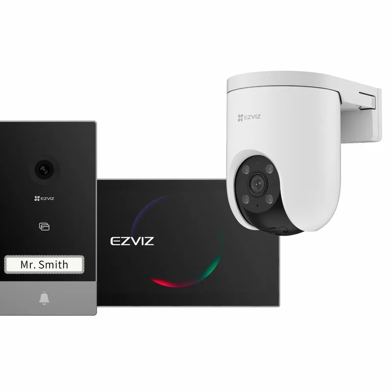 Outdoor Security Kit – H8C SE Buitencamera + HP7 Videodeurbel - 2K Resolutie - 360° Pan & Tilt - AI Mensdetectie & Auto-Tracking de EZVIZ en Ezviz h8c se + hp7 – photo produit