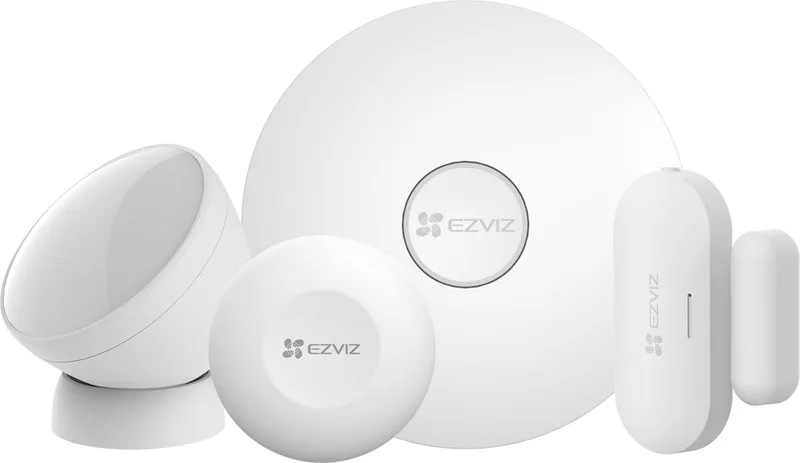 Sensor Kit - Slimme Beveiligingsset met Bewegingssensor & Deur/Raam Sensor - Matter & Apple HomeKit Compatibel - Integratie met EZVIZ Camera's - Draadloze Installatie & Lange Batterijduur by EZVIZ in White – product photo