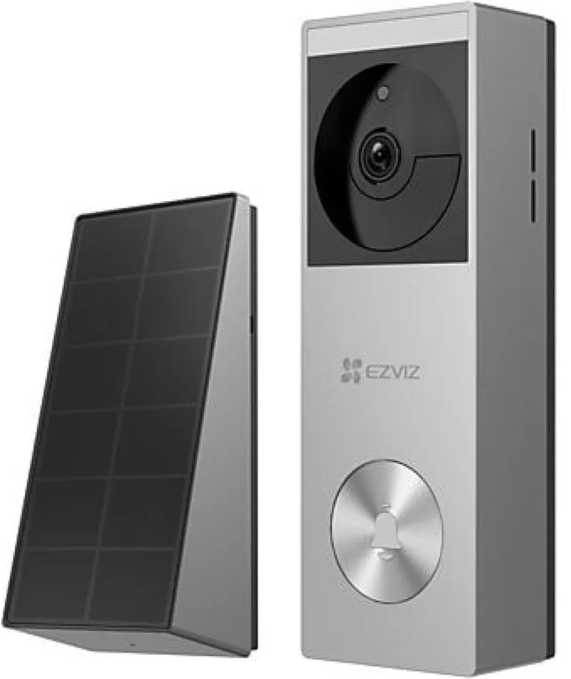 Video Deurbel – Eenvoudige Installatie - 2K HD – Kleur Nachtzicht – Geen Abonnement – 32GB Opslag – Zonnepaneel – Werkt op Batterij of Bedraad - IP65 van EZVIZ in HP3 Pro – productfoto
