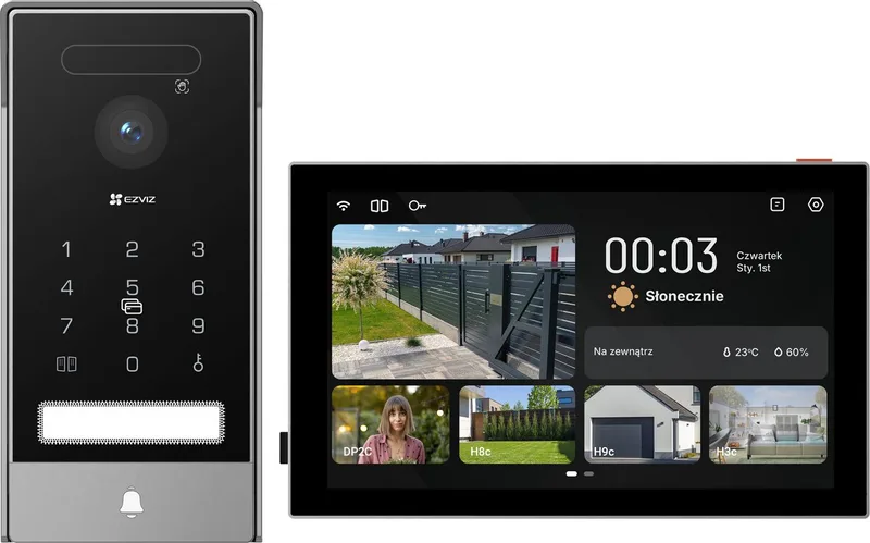 Video Intercom - Slimme Deurintercom met 8 inch Touchscreen - Gezichtsherkenning & Palmaderherkenning - Afstandsbediening - Mensdetectie - Dual-Band Wi-Fi van EZVIZ in HP7 Pro 4K – productfoto