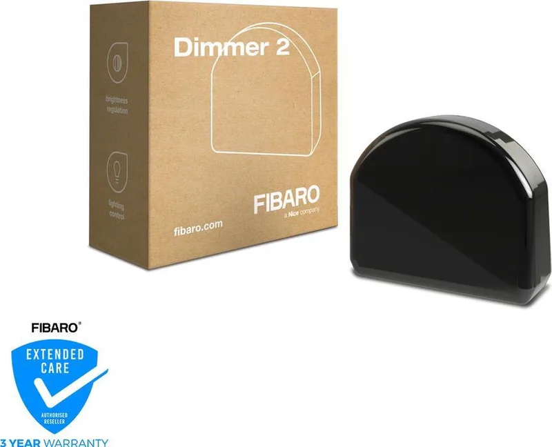 Dimmer 2 - Inbouwmodule - Universele Dimmer - Geschikt voor LED verlichting - Z-Wave by FIBARO in Black – product photo