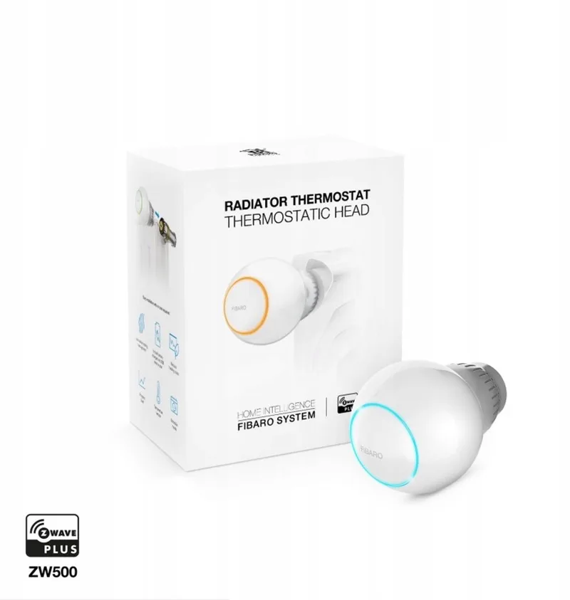 Heat Controller FHT-001 ZW5 EU slimme thermostaat fra FIBARO i Hvid – produktbillede