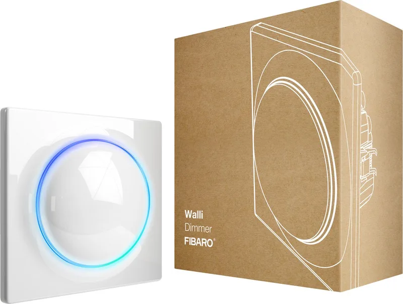 Walli Dimmer - Wit - Slimme inbouw dimmer - Geschikt voor LED - Wit - Z-Wave Plus von FIBARO in Weiß – Produktfoto