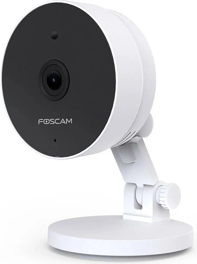 C5M Beveiligingscamera Binnen – 3K 5MP Dual-band WiFi IP Camera – Persoons- en Huisdierdetectie – Nachtzicht 8m – 360° Handmatig Draaibaar – App Bediening – Alexa Google Assistant by Foscam in White – product photo