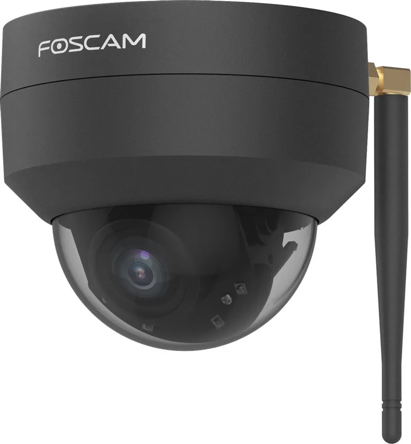 D4Z Beveiligingscamera Buiten – 4MP Super HD PTZ Dome Camera – Dual-band WiFi – 350° Pan 85° Tilt – 4x Optische Zoom – AI Persoonsdetectie – Nachtzicht 20m – IP66 IK10 by Foscam in Black – product photo