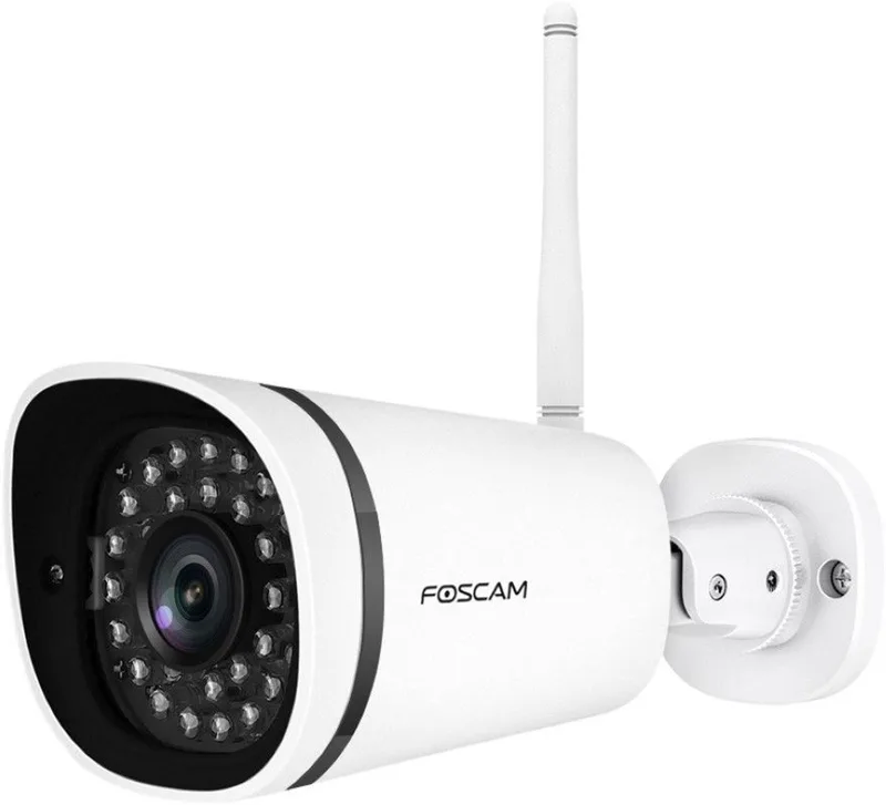 FI9911W - 3MP WiFi Buitencamera - IP Camera Buiten - 2.4 GHz - Nachtzicht 20M - AI Persoonsdetectie - IP66 Waterdicht - Bewegingsdetectie - 30 FPS - Google Assistant - Uitbreiding voor FN8108W-B4-1T WiFi-set by Foscam in White – product photo