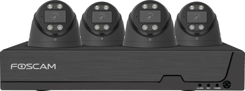 FNA108E-T4-2T black LAN IP-Überwachungskamera-Set 8-Kanal mit 4 Kameras 3840 x 2160 Pixel från Foscam – produktbild