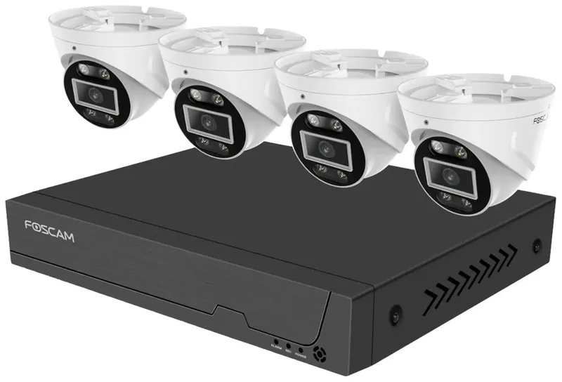 FNA108E-T4-2T FNA108E-T4-2T LAN IP-Überwachungskamera-Set 8-Kanal mit 4 Kameras 3840 x 2160 Pixel från Foscam – produktbild