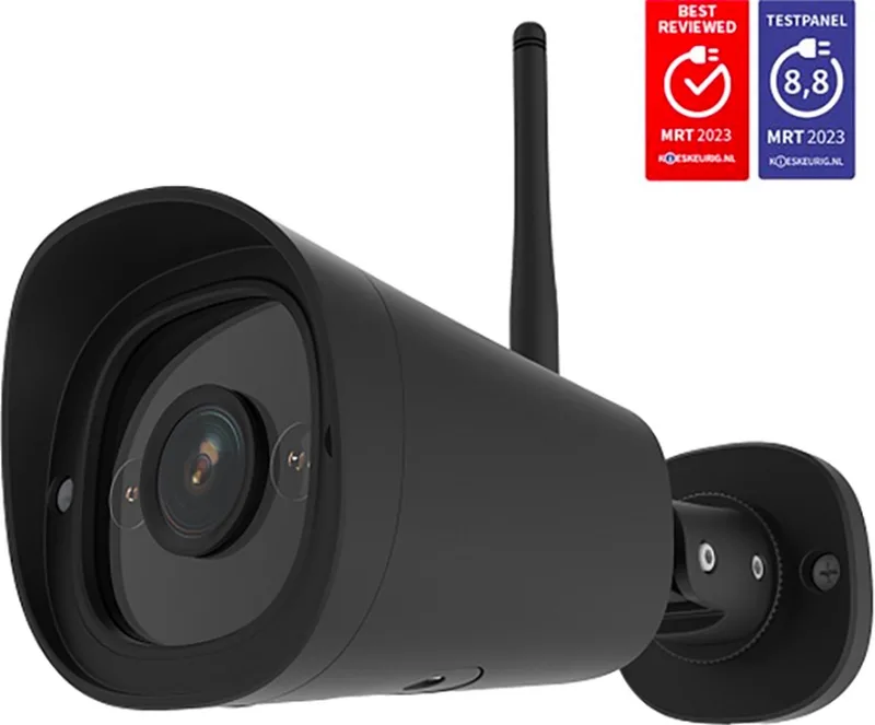 G4C Beveiligingscamera Buiten – 2K 4MP WiFi IP Camera – Starlight Kleur Nachtzicht 20m – Spotlight – Bewegingsdetectie – IP66 – Alexa Google Assistant van Foscam in Zwart – productfoto