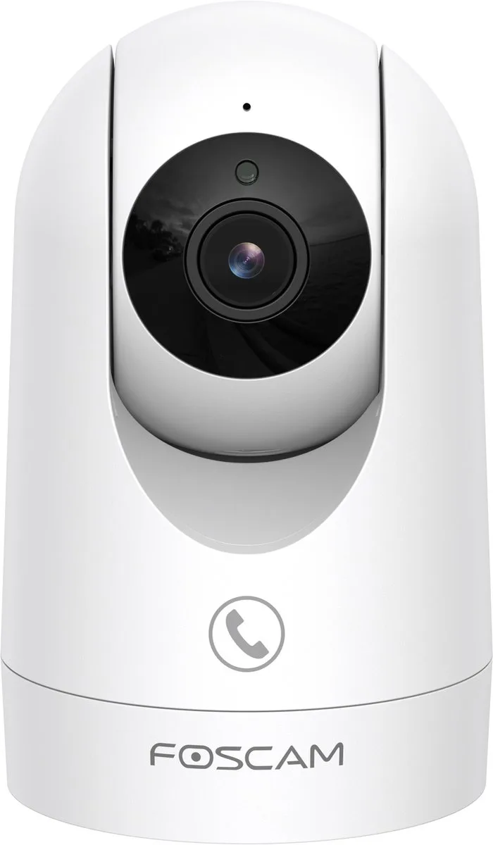R8M Beveiligingscamera Binnen – 4K 8MP WiFi 6 IP Camera – 360° Auto Tracking – Millimeter Wave Radar – Persoons- en Huisdierdetectie – 2-weg Audio – One Touch Call van Foscam in Wit – productfoto