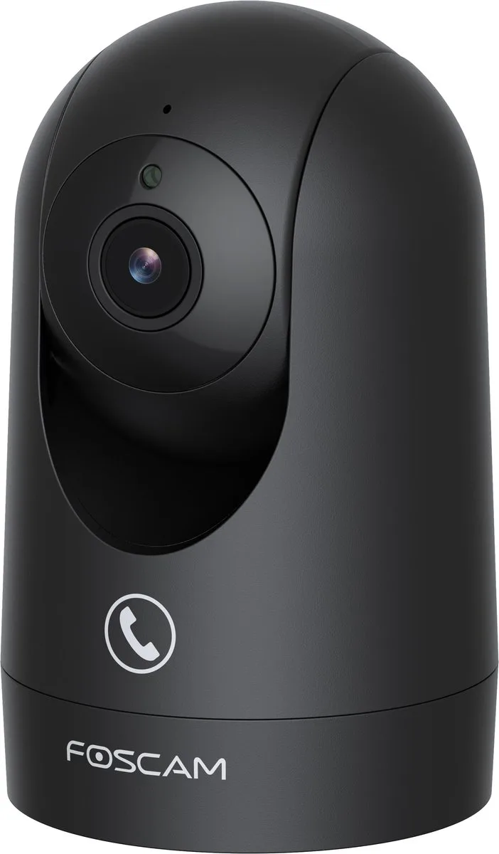 R8M Beveiligingscamera Binnen – 4K 8MP WiFi 6 IP Camera – 360° Auto Tracking – Millimeter Wave Radar – Persoons- en Huisdierdetectie – 2-weg Audio – One Touch Call – Zwart van Foscam in Zwart – productfoto