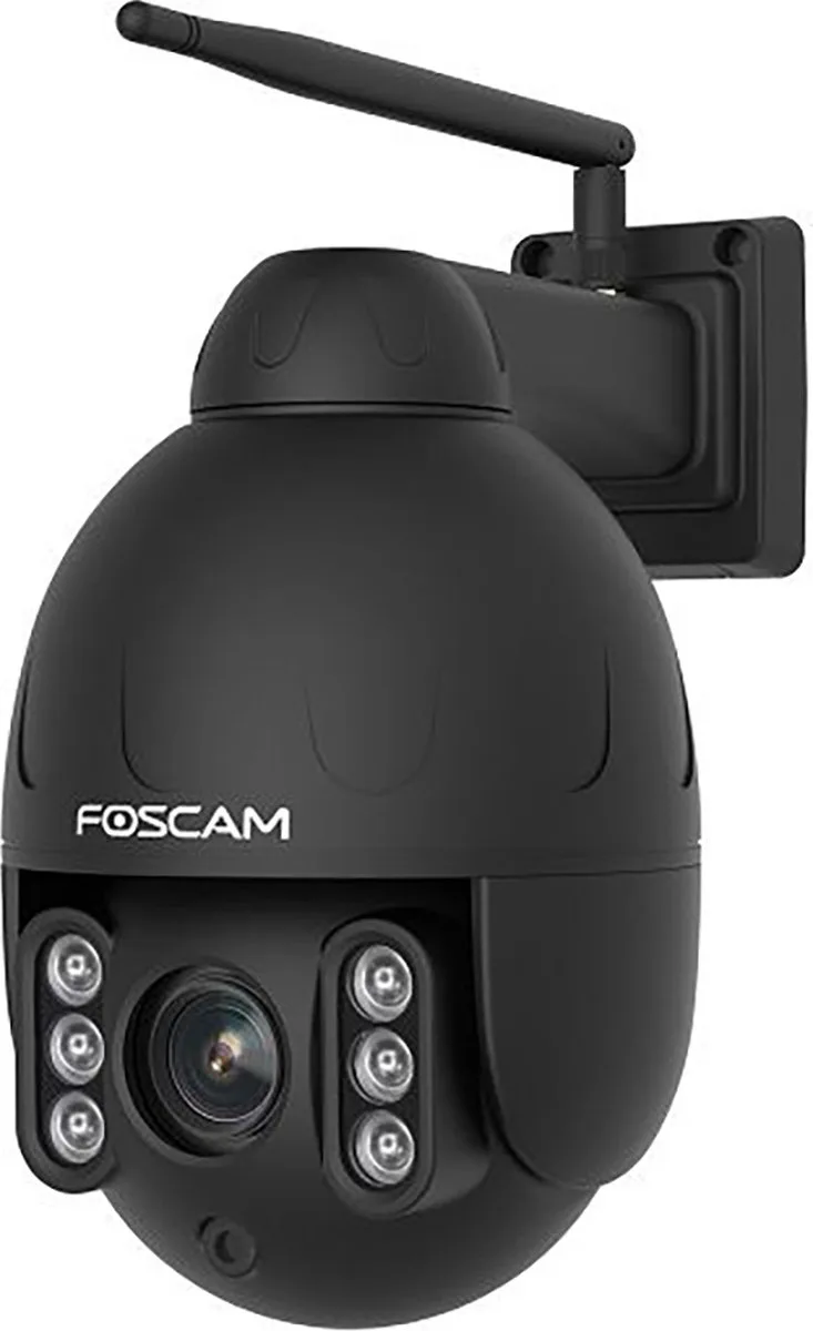 SD4 Beveiligingscamera Buiten – 4MP PTZ IP Camera – 4x Optische Zoom – Dual-band WiFi – 2-weg Audio – Nachtzicht 50m – Persoonsdetectie – IP66 – Alexa Google Assistant van Foscam in Zwart – productfoto