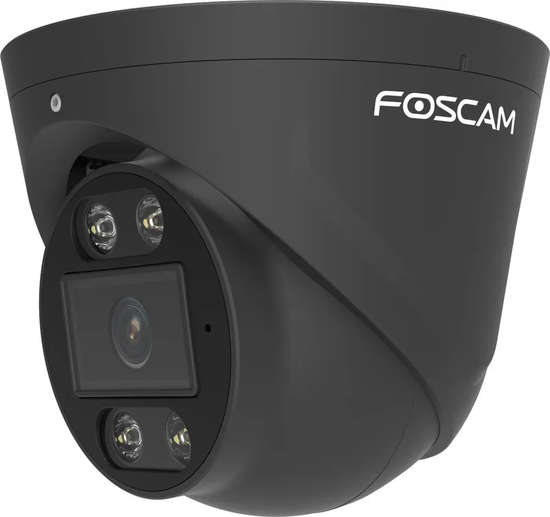T5EP Beveiligingscamera Buiten – 5MP 3K PoE IP Camera – Persoons- en Voertuigdetectie – Nachtzicht 20m – Spotlight Sirene – 2-weg Audio – IP66 van Foscam in Zwart – productfoto