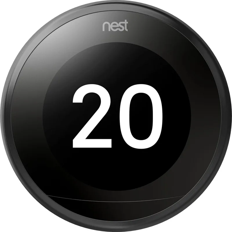 Learning Thermostat - Slimme thermostaat fra Google Nest i Sort – produktbillede