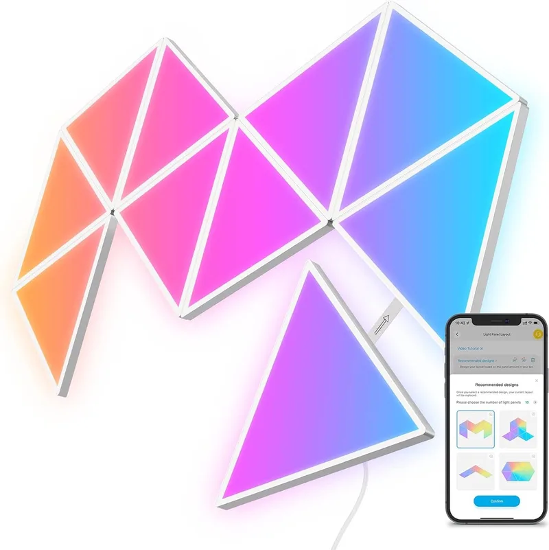 Glide Light Panels (10-pack) de Govee en Triangle – photo produit