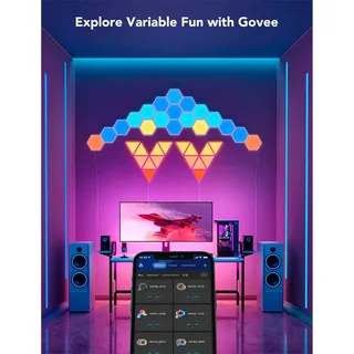 hexagon wall panels uitbreiding - 2 slimme lichtpanelen de Govee en Blanc – photo produit 4 sur 6