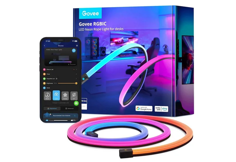 Neon Rope Light for Desks 3m - led strip - RGBIC - app-bediening - Alexa/Google by Govee in White – product photo 2 of 5