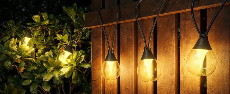 Outdoor Clear Bulb String Lights slimme buitenverlichting RGBWW Matter de Govee – photo produit 4 sur 5
