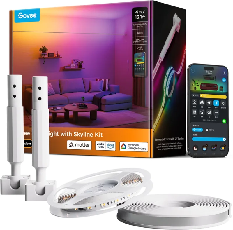 Skyline ledstrip 4m Matter RGBICWW - wall wash by Govee in White – product photo