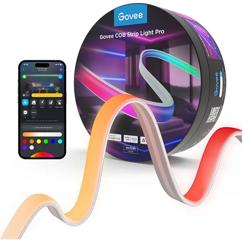 slimme COB ledstrip 3m Matter RGBIC+W - 1260 leds p/m inkortbaar fra Govee i Hvid – produktbillede