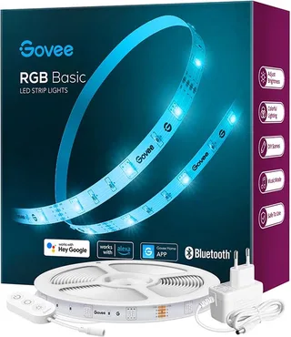 slimme RGB ledstrip 5m - app en spraakbediening de Govee en Blanc – photo produit 1 sur 6