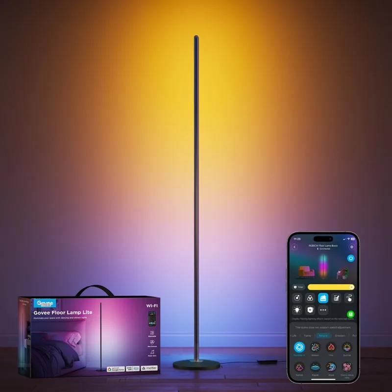 slimme vloerlamp 136 cm Matter RGBICW by Govee in Black – product photo