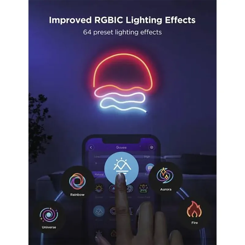 slimme witte neon ledstrip 5m Matter RGBIC - flexibel by Govee in White – product photo 3 of 3