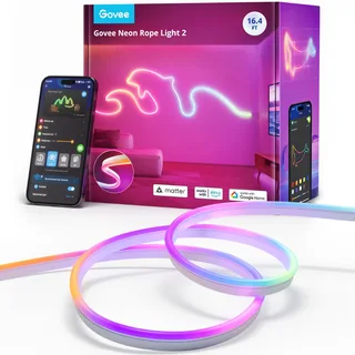 slimme witte neon ledstrip 5m Matter RGBIC - flexibel by Govee in White – product photo 1 of 3