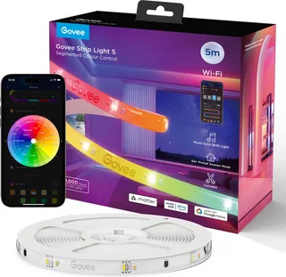 Strip Light S 5 m - led strip - RGBICW - app-bediening - Alexa/Google - Matter compatibel de Govee en Blanc – photo produit 1 sur 6