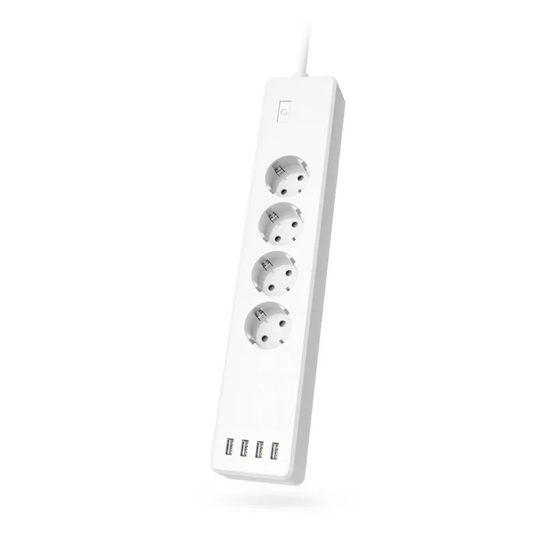 slimme stekkerdoos, 4 x 230 V, 4 x USB, wifi de Hama en Blanc – photo produit