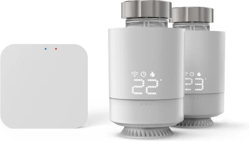 Verwarmingsregeling Wifi 2x Slimme Radiatorthermostaat + Basis van Hama in Wit – productfoto