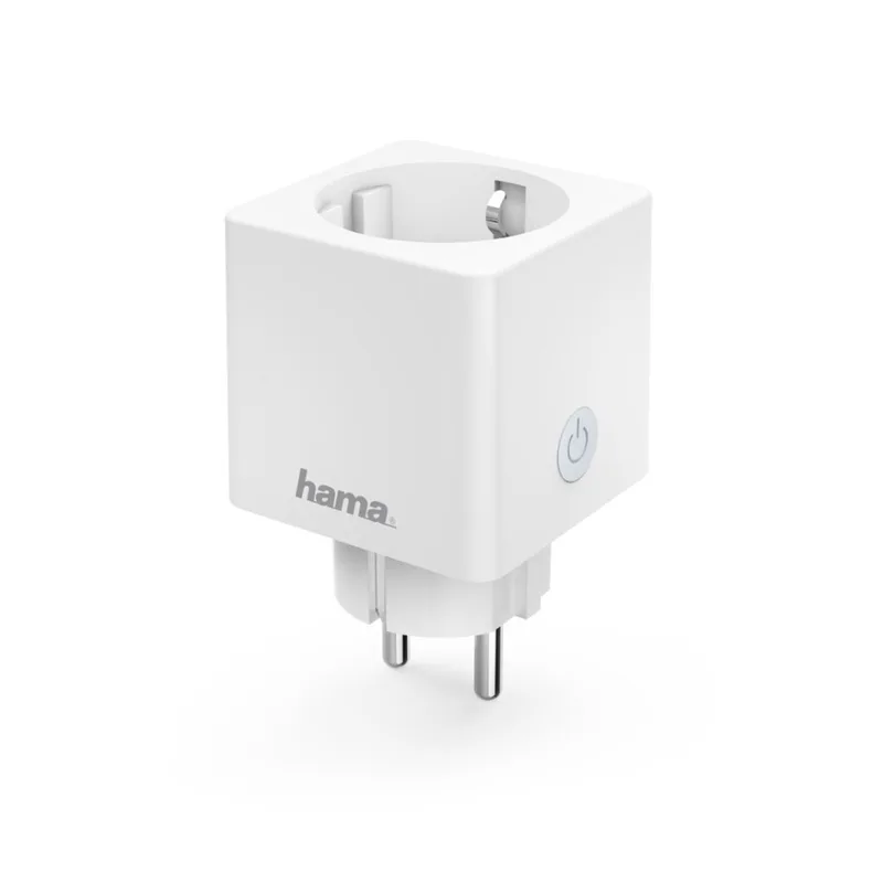 Wi-Fi Stopcontact Mini SmartPlug - 16A - 3680W - Meten van Energieverbruik - WLAN Smart Stopcontact van Hama in Wit – productfoto