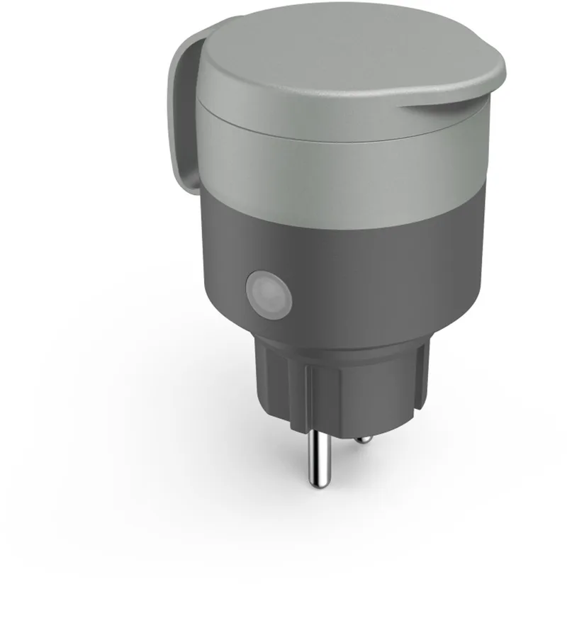 Wi-Fi Stopcontact voor Buiten - 10A - 2300W - IP44 Outdoor WLAN Smart Stopcontact van Hama in Grijs – productfoto