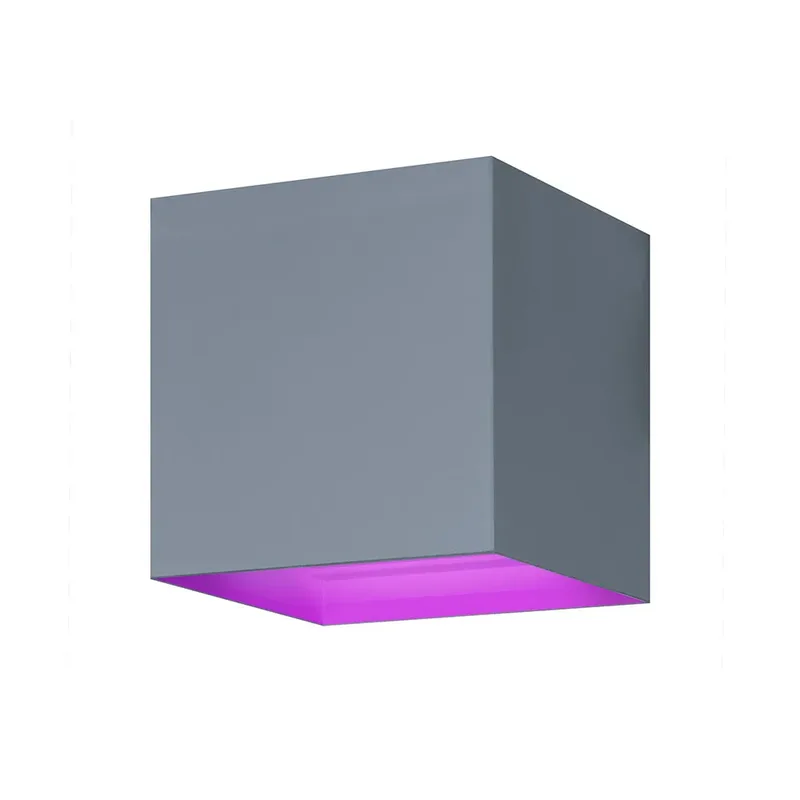 Muurlamp - Wandlamp binnen - Wandlamp buiten - LED Verlichting - Wandlamp badkamer - Aluminium - Grijs by Hombli in Grey – product photo 2 of 5