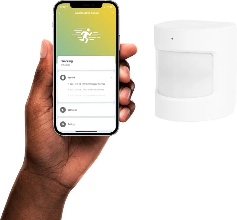 Slimme Bewegingssensor - Verbeter De Beveiliging Van Je Slimme Huis Met Bewegingsdetectie, Directe Melding Via App van Hombli in Wit – productfoto