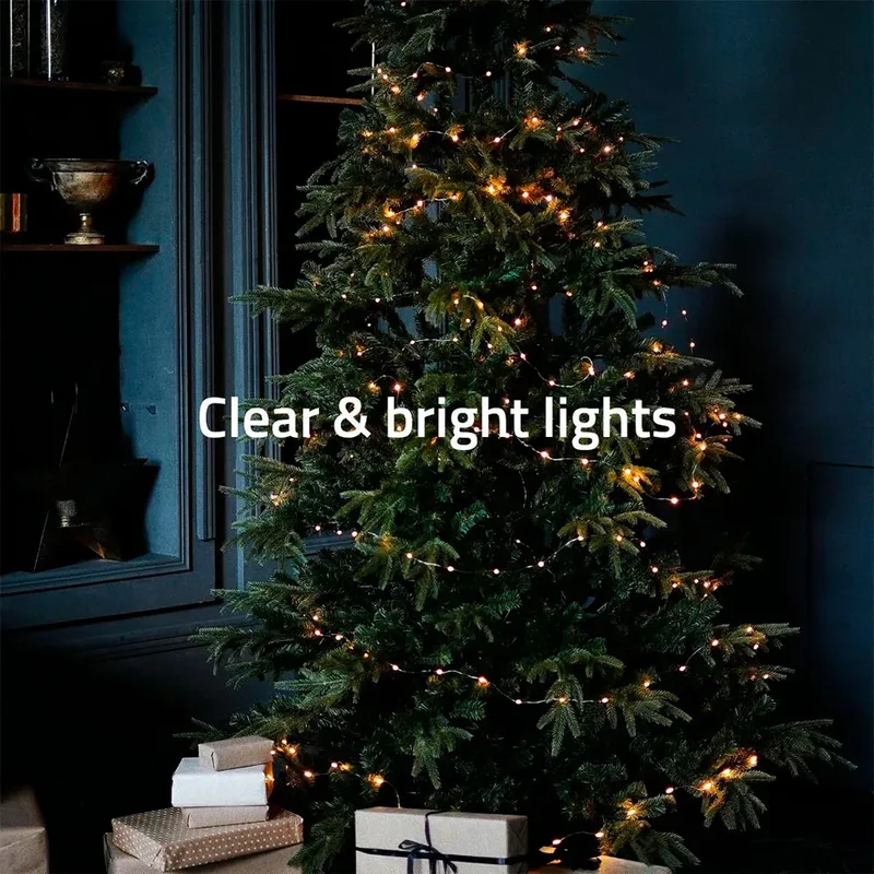 Slimme Kerstverlichting Voor Binnen en Buiten - LED Christmas Lights Kerstversiering Wit & Warm Witte Kerstboom verlichting 20m App gestuurd by Hombli – product photo 4 of 5