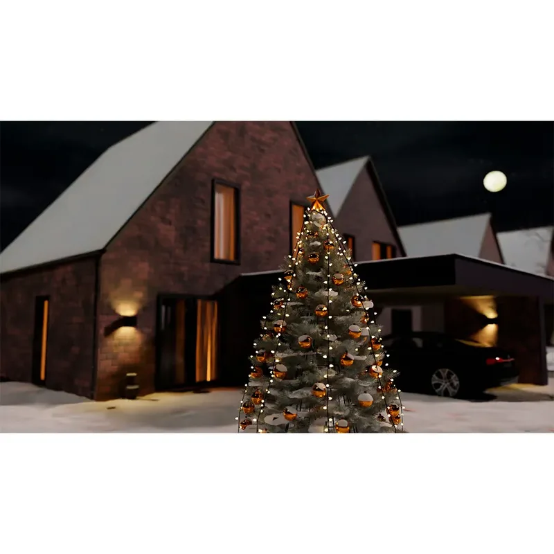 Slimme Kerstverlichting Voor Binnen en Buiten - LED Christmas Lights Kerstversiering Wit & Warm Witte Kerstboom verlichting 20m App gestuurd by Hombli – product photo 3 of 5