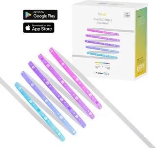 Slimme LED Strip 5m - RGB, IC & CCT - Dimbaar - App bestuurd - Lichtsnoer binnen - LED Verlichting by Hombli in White – product photo 1 of 5