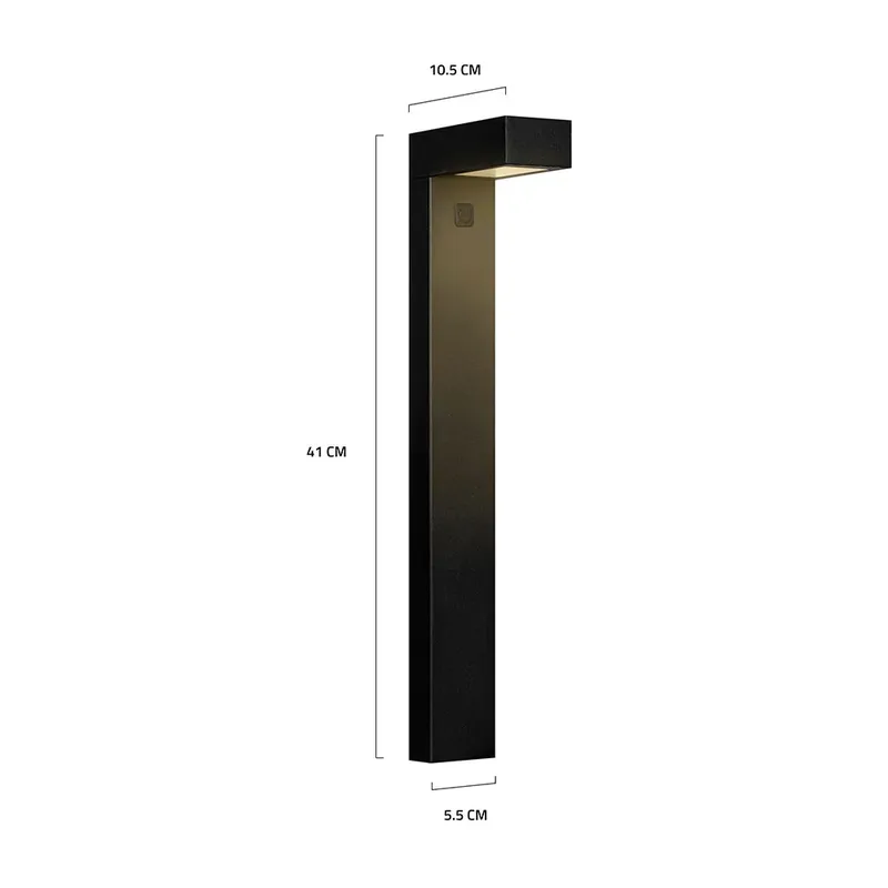 Slimme Sokkellamp Uitbreiding - Buitenverlichting - Wit en gekleurd licht - Tuinverlichting - Timerfunctie - 1 stuks by Hombli in Black – product photo 3 of 5
