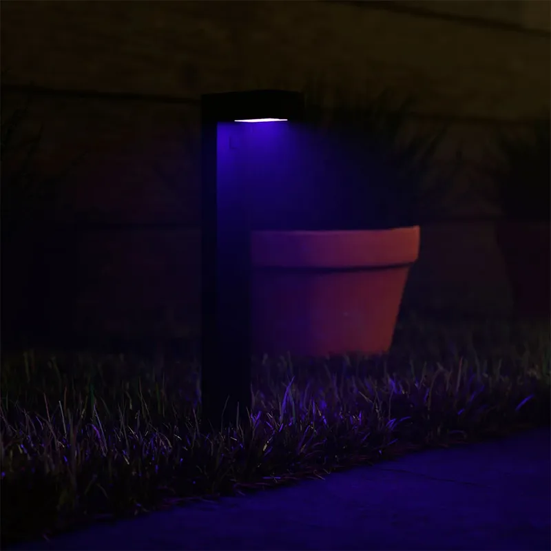 Slimme Sokkellamp Uitbreiding - Buitenverlichting - Wit en gekleurd licht - Tuinverlichting - Timerfunctie - 1 stuks by Hombli in Black – product photo 4 of 5