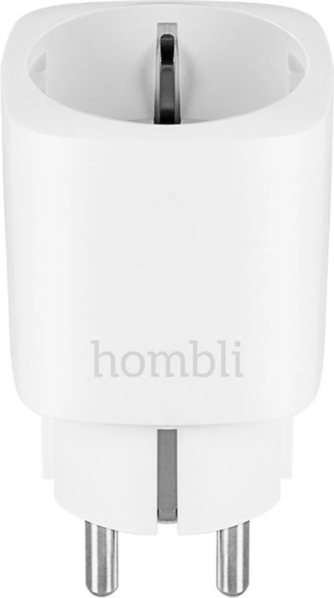 Slimme Stekker - Smart Plug met App Bediening - Wifi Stopcontact - Tijdschakelaar voor binnen - Energiemeter - Compitabel met Amazon Alexa en Google Home - 1 stuk van Hombli in Wit – productfoto