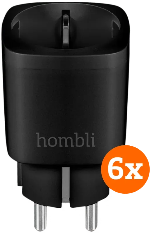 Slimme Stekker Zwart 6-Pack by Hombli – product photo