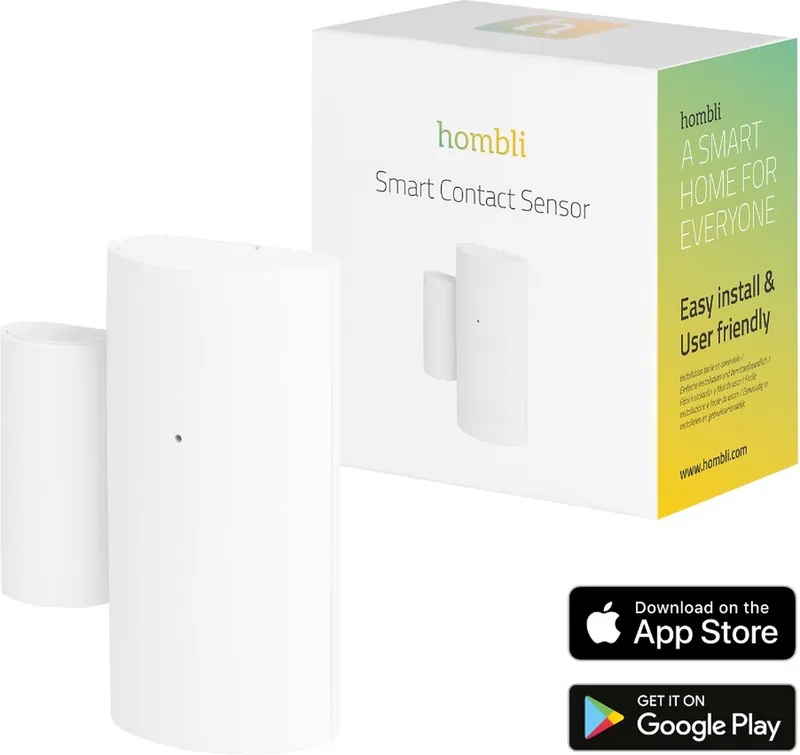 Smart Bluetooth Contact Sensor – Draadloze Deursensor en Raamsensor - Bluetooth fra Hombli i Hvid – produktbillede