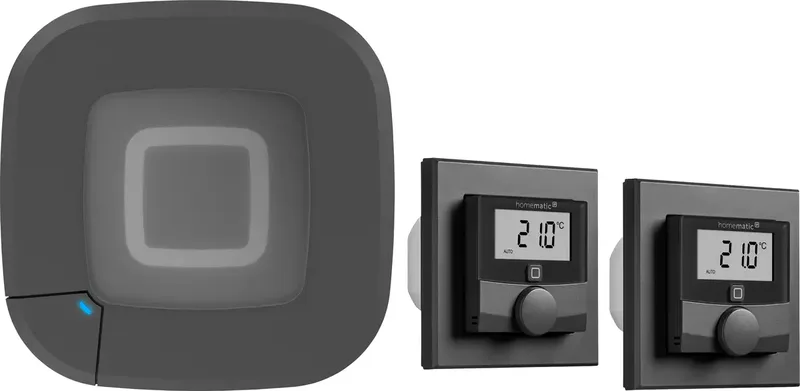 Funk Starter Kit smarte Fußbodenheizung für 2 Räume HmIP-HAP2-A+HmIP-BWTH-A från Homematic IP – produktbild