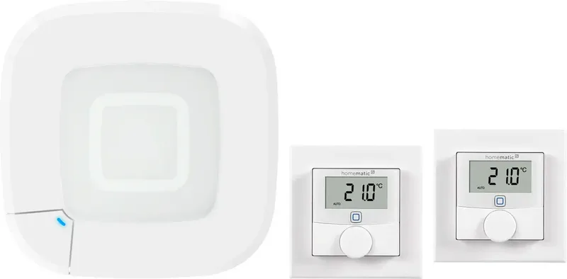 Funk Starter Kit smarte Fußbodenheizung für 2 Räume HmIP-HAP2+HmIP-BWTH fra Homematic IP – produktbillede