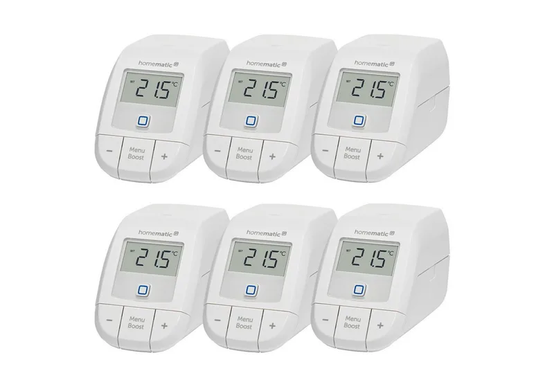 Heizkörperthermostat 6er Set Heizkörperthermostat basic, (6 St) van Homematic IP in Wit – productfoto