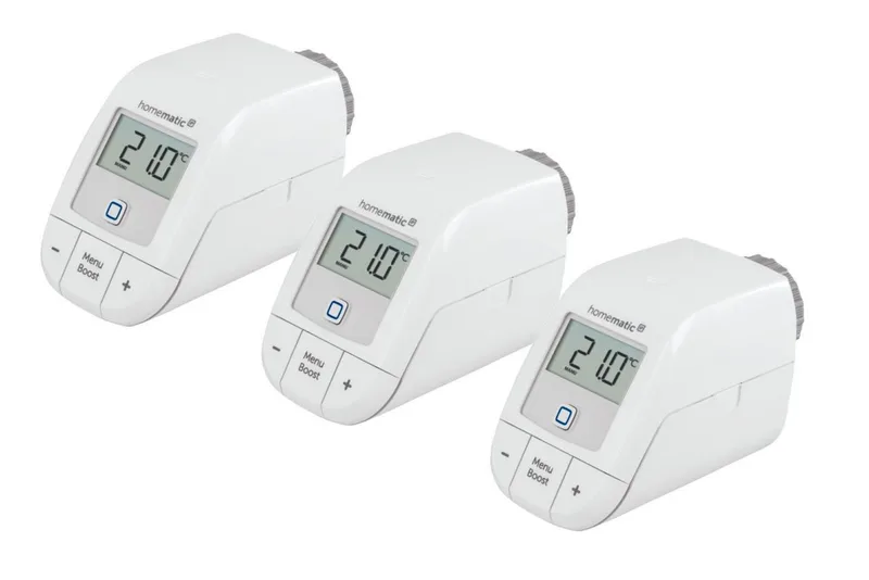 Heizkörperthermostat – basic 3er Set Smart-Home-Steuerelement de Homematic IP en Blanc – photo produit