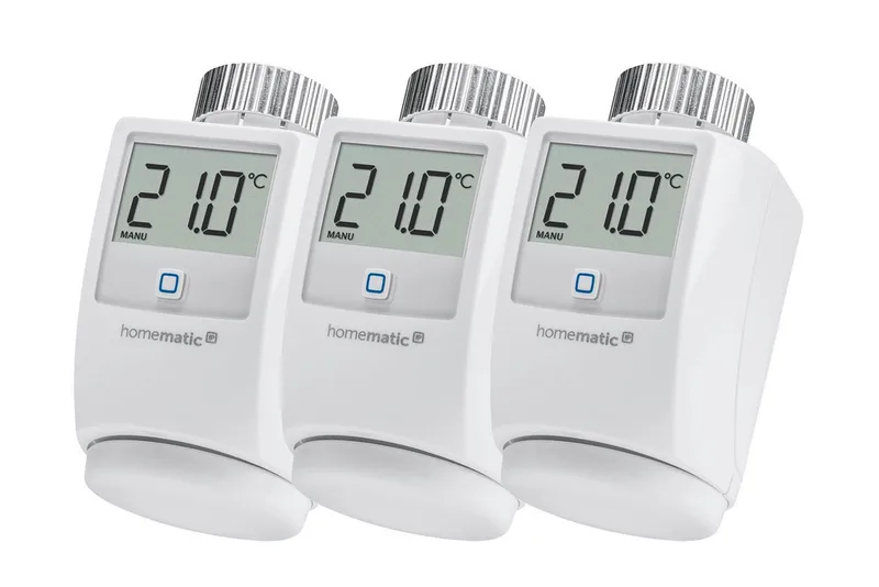 Heizkörperthermostat Heizkörperthermostat 3er Set, (Set, 3 St) van Homematic IP in Wit – productfoto 1 van 5